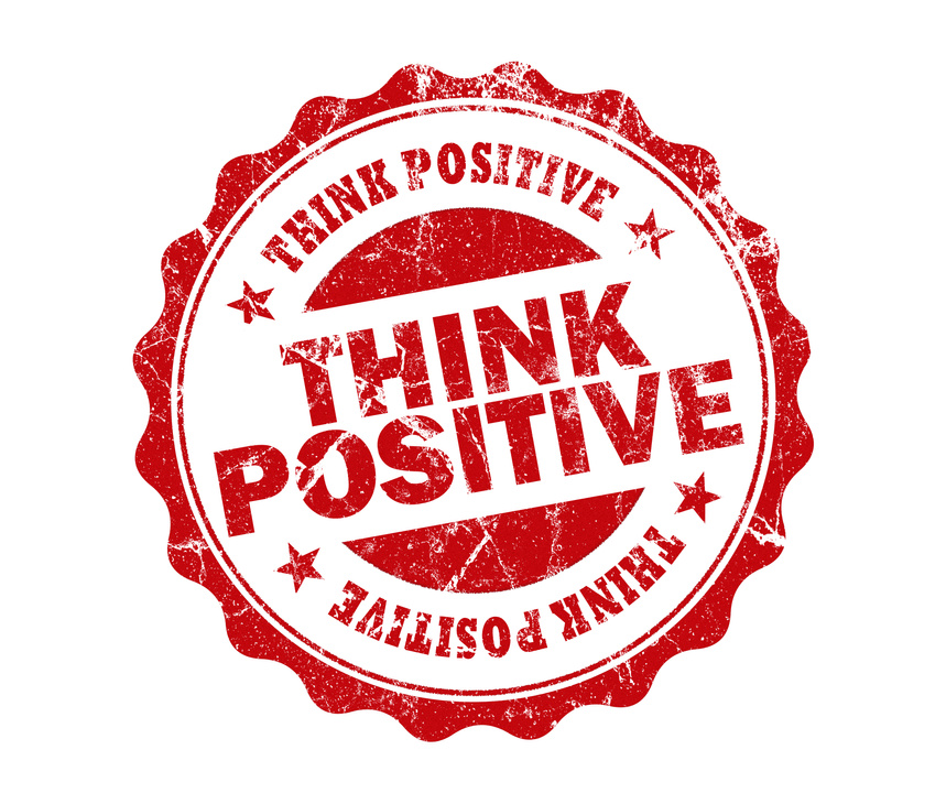 think positive stamp